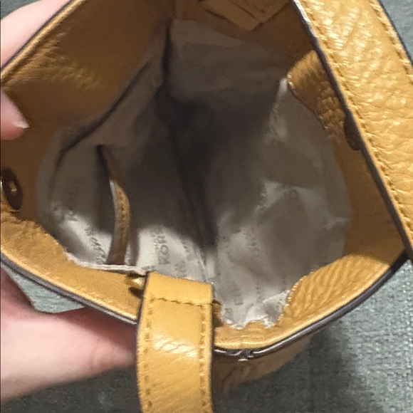 MICHAEL Michael Kors Cognac Leather Crossbody with Gold Hardware - Picture 5 of 5